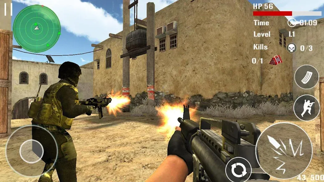 Скачать Gun Strike Shoot 3D [MOD: безлимитные деньги и оружие] — скриншот 1