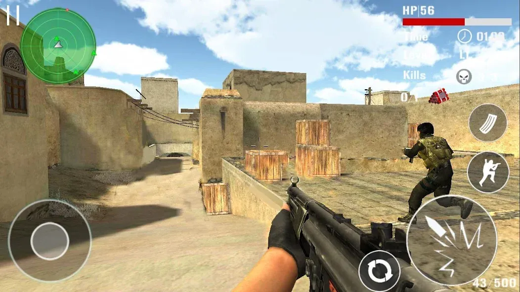 Скачать Gun Strike Shoot 3D [MOD: безлимитные деньги и оружие] — скриншот 3