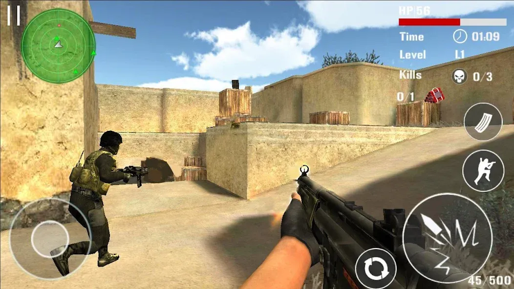 Скачать Gun Strike Shoot 3D [MOD: безлимитные деньги и оружие] — скриншот 4