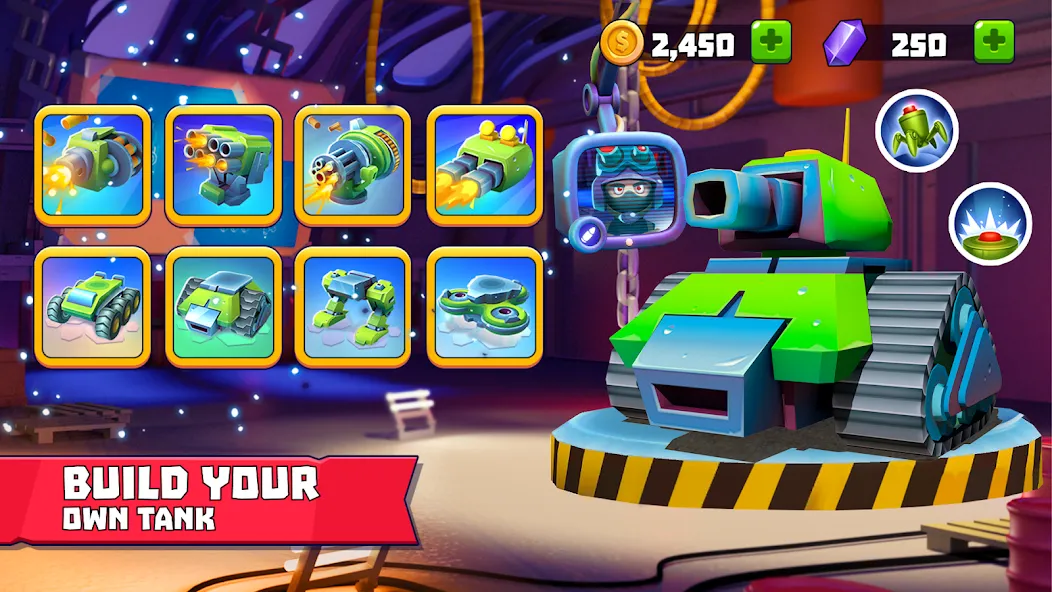 Tanks a Lot - 3v3 Battle Arena [MOD: безлимитные деньги и всё открыто] — Скачать бесплатно (APK) — скриншот 2
