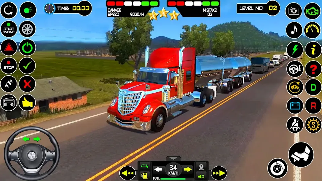 US Truck Driving Cargo Game 3D [MOD: безлимитные деньги и топливо] последняя версия — скриншот 5
