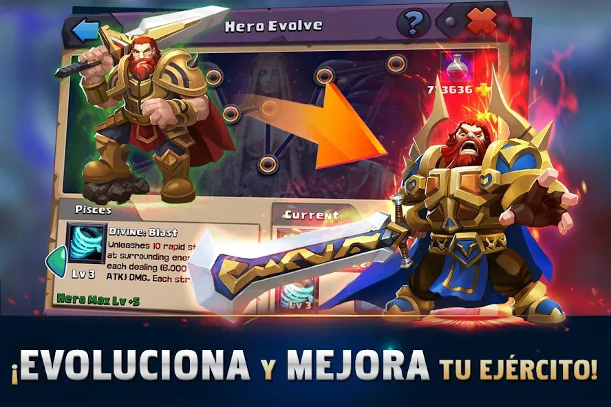 Clash of Lords 2: Español [MOD: безлимитные ресурсы и усиленные герои] (Бесплатно / APK) — скриншот 3