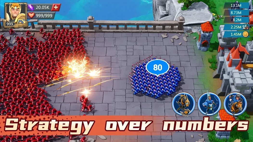 Lords Mobile: Kingdom Wars [MOD: безлимитные ресурсы и мощная армия] на Андроид — скриншот 2