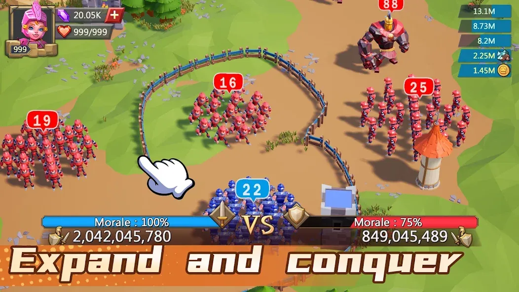 Lords Mobile: Kingdom Wars [MOD: безлимитные ресурсы и мощная армия] на Андроид — скриншот 3