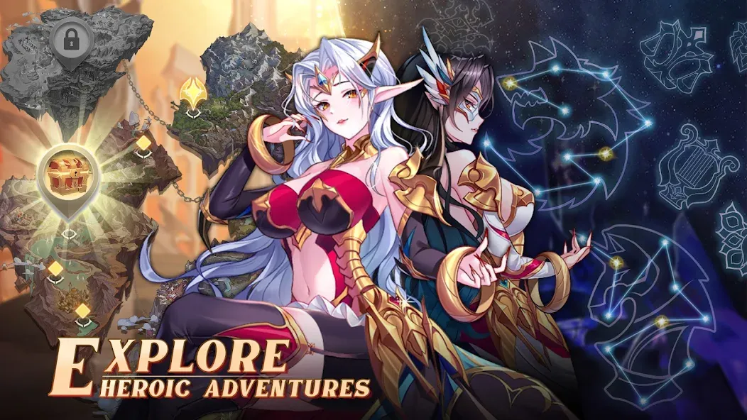 Mythic Heroes: Idle RPG [MOD: безлимитные ресурсы и быстрая прокачка] (Бесплатно / APK) — скриншот 5