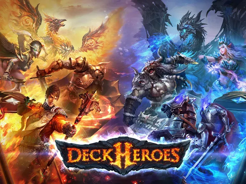 Deck Heroes: Legacy [MOD: безлимитные ресурсы и усиленные герои] (Бесплатно / APK) — скриншот 1