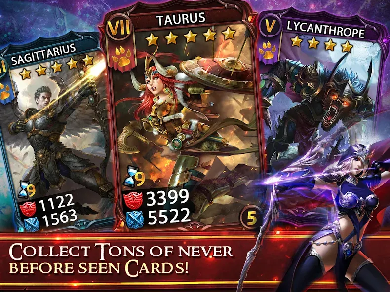 Deck Heroes: Legacy [MOD: безлимитные ресурсы и усиленные герои] (Бесплатно / APK) — скриншот 2