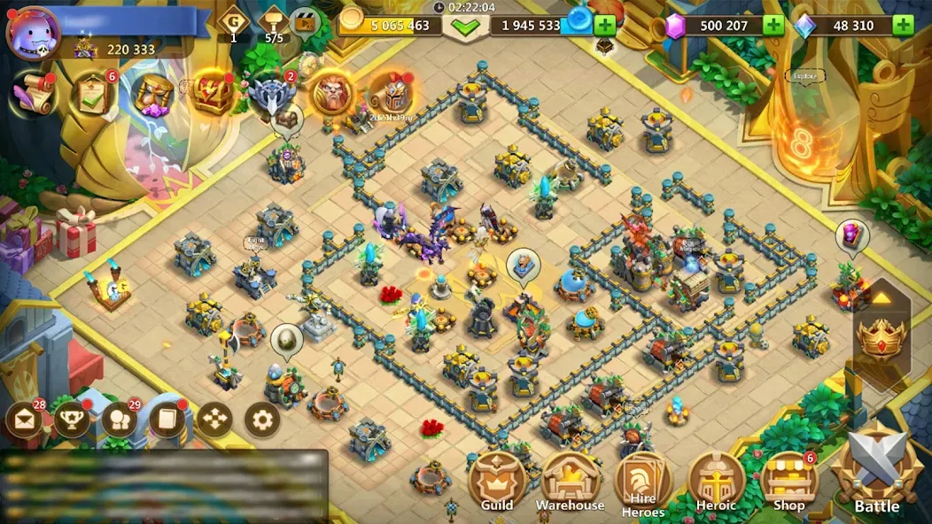 Castle Clash: World Ruler [MOD: безлимитные ресурсы и усиленные войска] последняя версия — скриншот 1