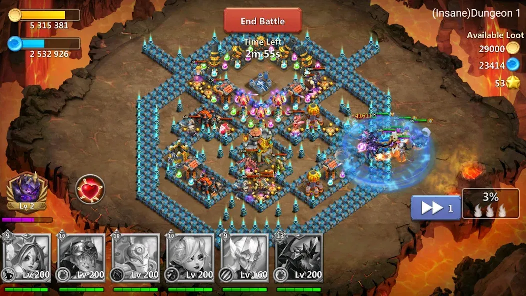 Castle Clash: World Ruler [MOD: безлимитные ресурсы и усиленные войска] последняя версия — скриншот 2