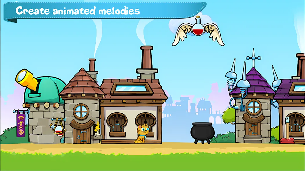 Скачать Cat Piano Meow - Sounds & Game [MOD: разблокированы все звуки и уровни] на телефон — скриншот 3