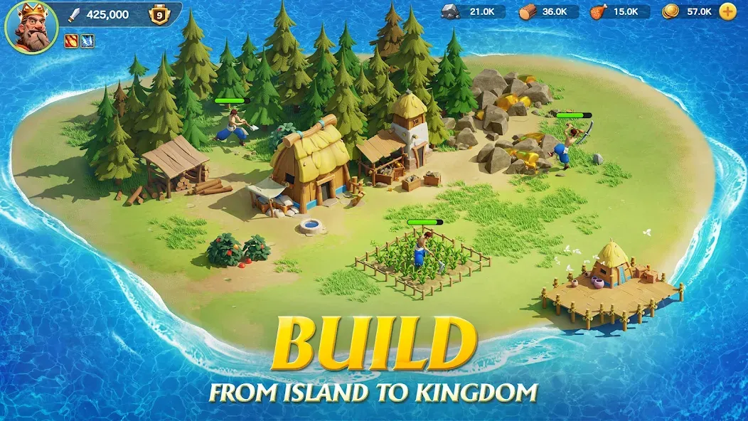 Kingdom Adventure Saga [MOD: безлимитные ресурсы и усиленная армия] на Андроид — скриншот 1