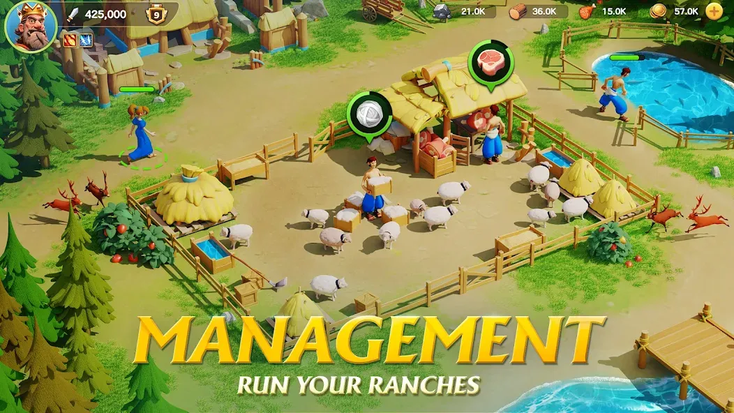 Kingdom Adventure Saga [MOD: безлимитные ресурсы и усиленная армия] на Андроид — скриншот 4