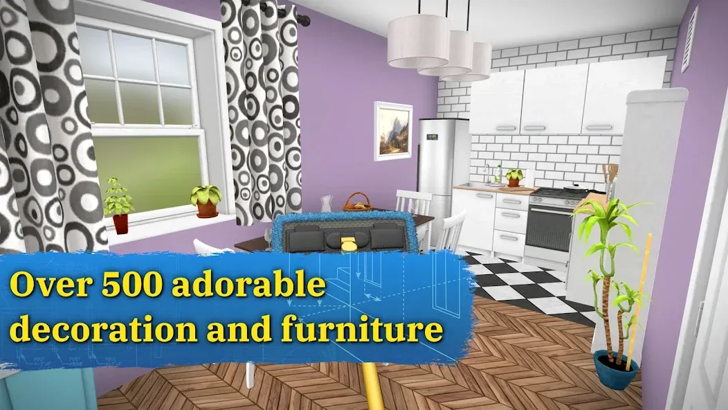Скачать House Flipper: Home Design [MOD: безлимитные деньги и мебель бесплатно] на телефон — скриншот 2