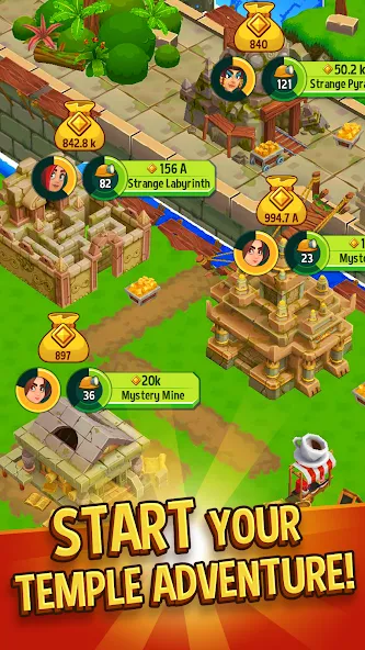 Temple Run: Idle Explorers [MOD: безлимитные деньги и алмазы] (Бесплатно / APK) — скриншот 1