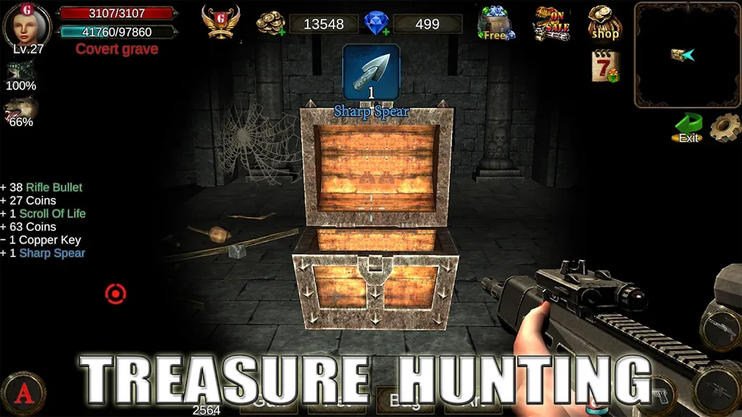 Скачать Dungeon Shooter : Dark Temple [MOD: безлимитные деньги и патроны] на телефон — скриншот 4
