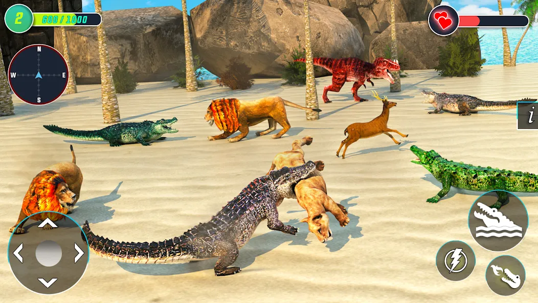 Скачать Crocodile Games: Animal Games [MOD: новые крокодильи приключения без ограничений] на телефон — скриншот 3