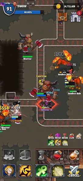 Скачать The Walking Hero - Idle RPG [MOD: безлимитные ресурсы и энергия] — скриншот 1