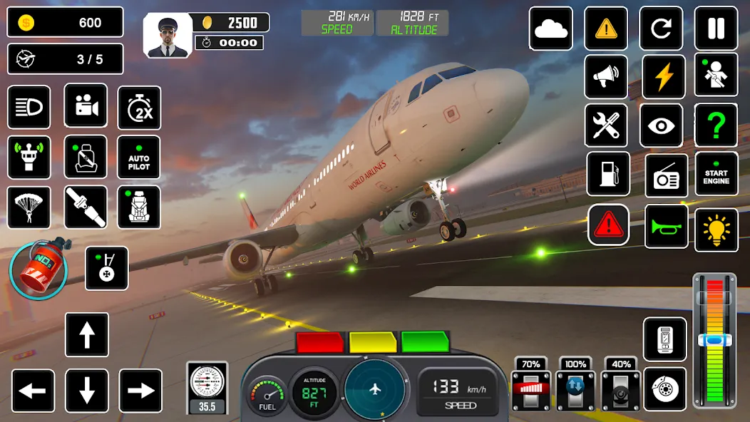 Pilot Flight Simulator Games [MOD: бесконечное топливо и новые самолёты] последняя версия — скриншот 1