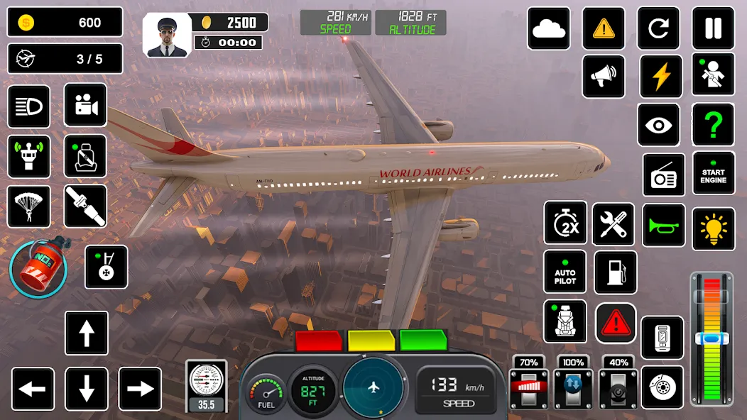 Pilot Flight Simulator Games [MOD: бесконечное топливо и новые самолёты] последняя версия — скриншот 2