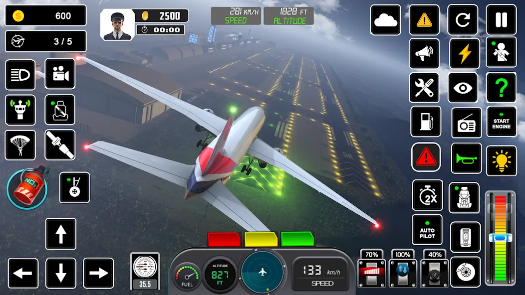 Pilot Flight Simulator Games [MOD: бесконечное топливо и новые самолёты] последняя версия — скриншот 3