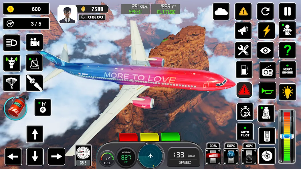 Pilot Flight Simulator Games [MOD: бесконечное топливо и новые самолёты] последняя версия — скриншот 4
