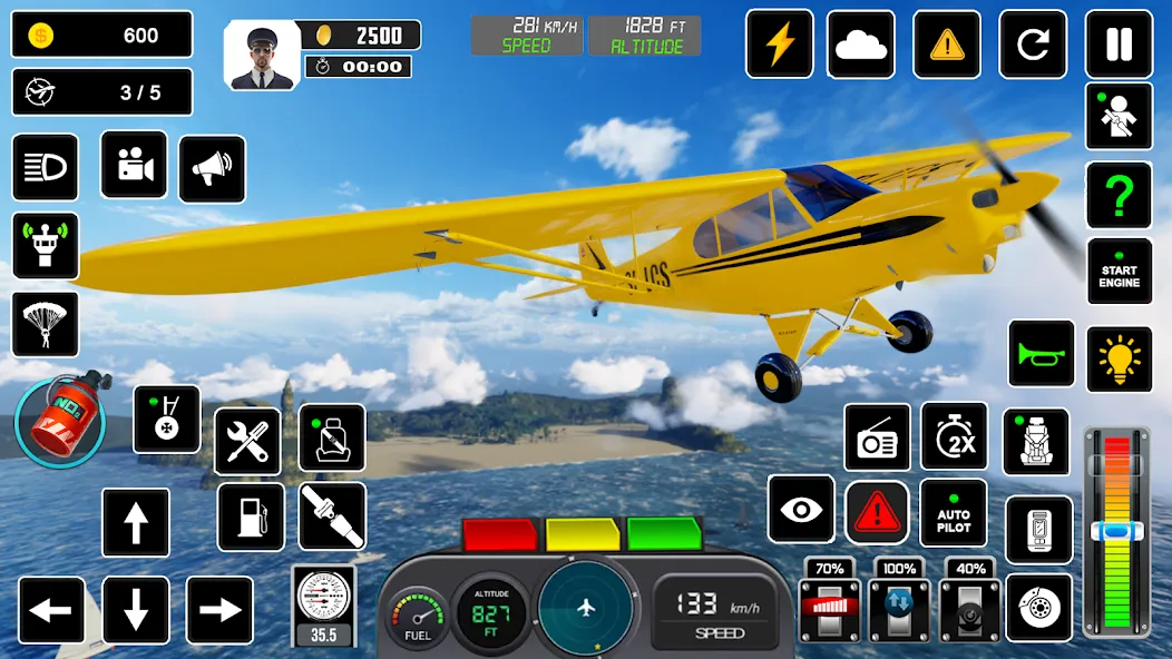 Pilot Flight Simulator Games [MOD: бесконечное топливо и новые самолёты] последняя версия — скриншот 5