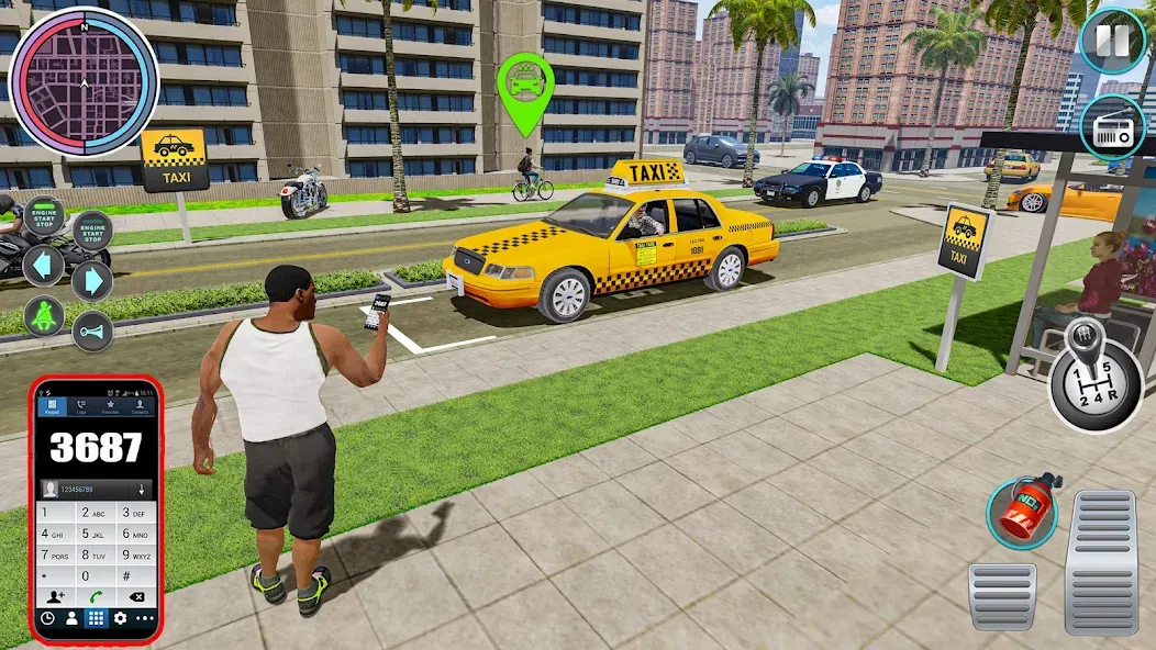 City Taxi Driving: Taxi Games [MOD: безлимитные деньги и топливо] — Скачать бесплатно (APK) — скриншот 1