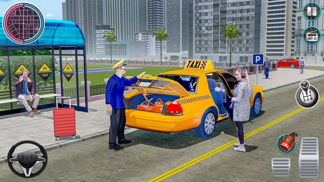 City Taxi Driving: Taxi Games [MOD: безлимитные деньги и топливо] — Скачать бесплатно (APK) — скриншот 3