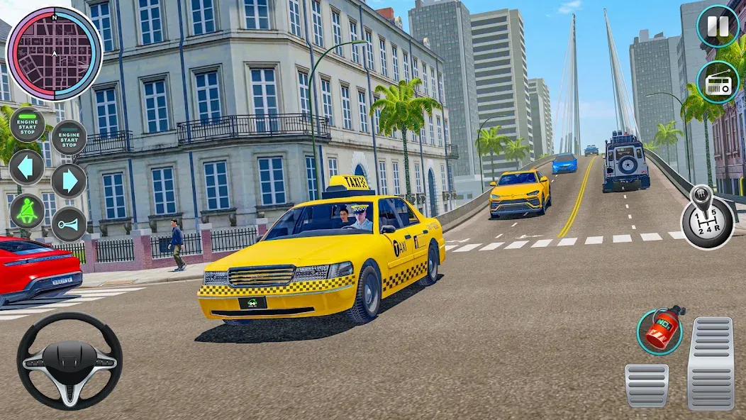 City Taxi Driving: Taxi Games [MOD: безлимитные деньги и топливо] — Скачать бесплатно (APK) — скриншот 4