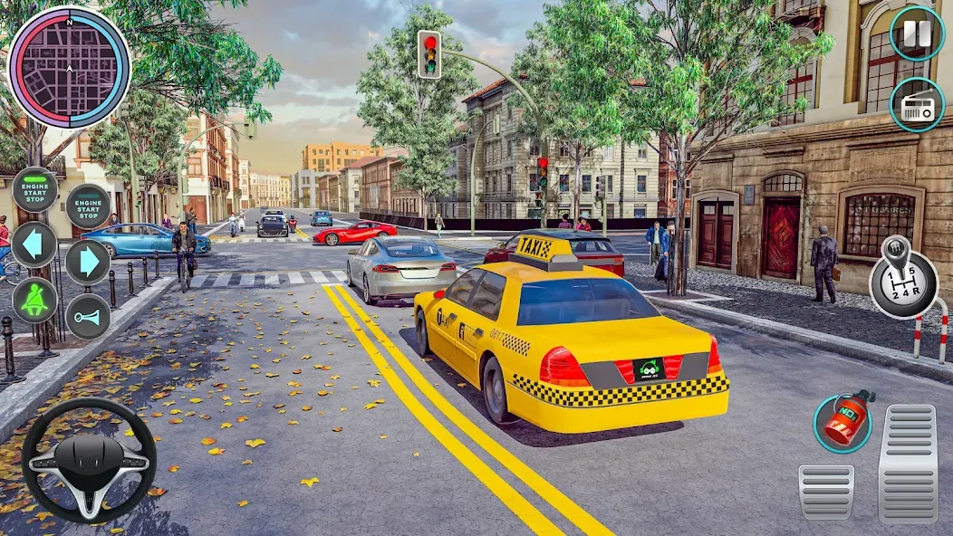 City Taxi Driving: Taxi Games [MOD: безлимитные деньги и топливо] — Скачать бесплатно (APK) — скриншот 5