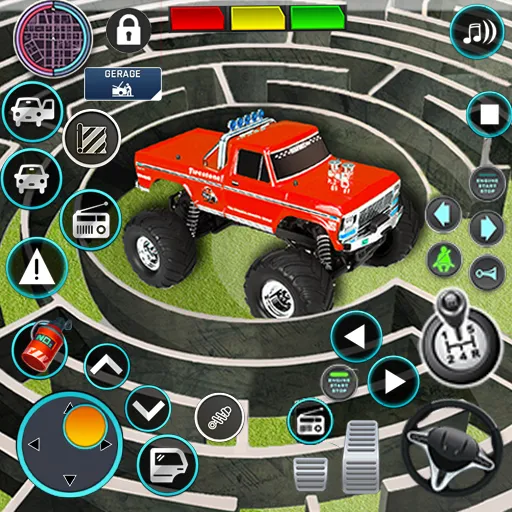 Скачать Monster Truck Maze Puzzle Game [MOD: безлимитные деньги и все машины открыты] на телефон — скриншот 1