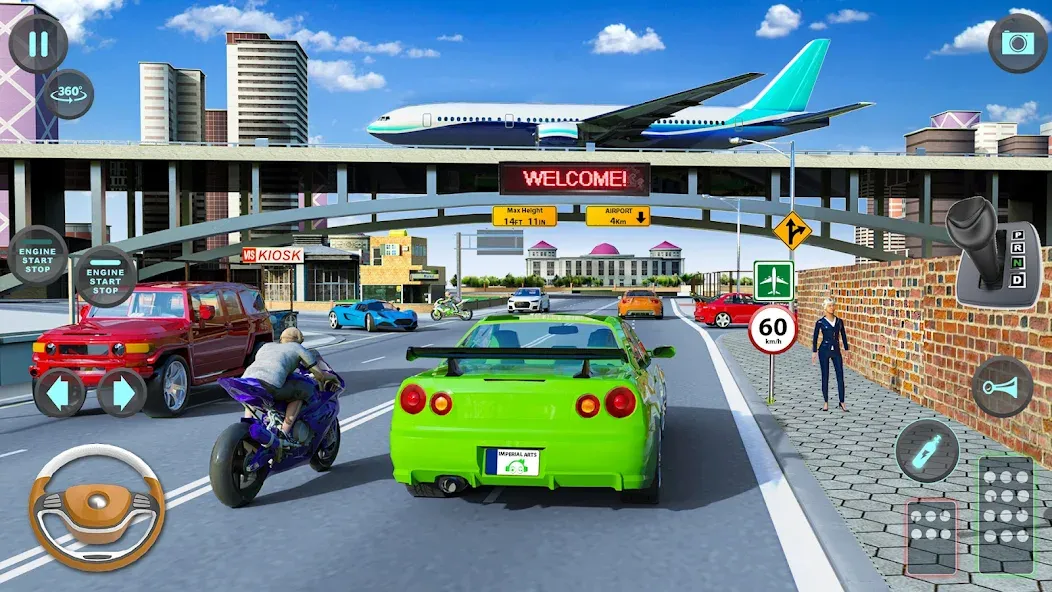Взломанная Modern Car Driving School Game [MOD: безлимитные деньги и все машины открыты] на Андроид — скриншот 1