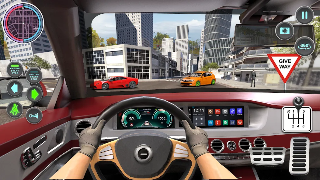 Взломанная Modern Car Driving School Game [MOD: безлимитные деньги и все машины открыты] на Андроид — скриншот 2