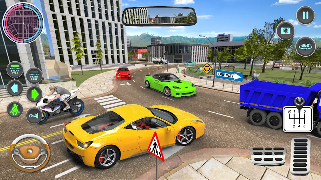 Взломанная Modern Car Driving School Game [MOD: безлимитные деньги и все машины открыты] на Андроид — скриншот 4