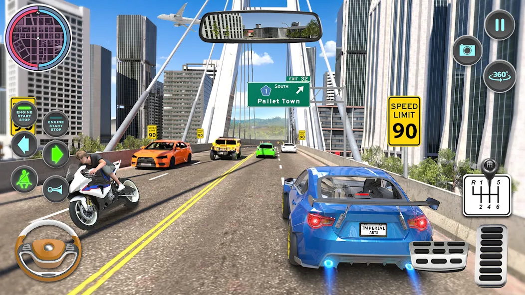 Взломанная Modern Car Driving School Game [MOD: безлимитные деньги и все машины открыты] на Андроид — скриншот 5