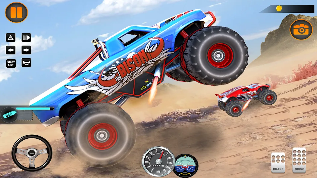 Скачать Monster Truck Off Road Racing [MOD: безлимитные деньги и все машины открыты] на телефон — скриншот 3