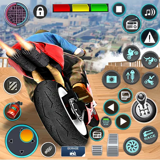 Mega Ramp Bike Stunts Games 3D [MOD: безлимитные деньги и все байки открыты] (Бесплатно / APK) — скриншот 1