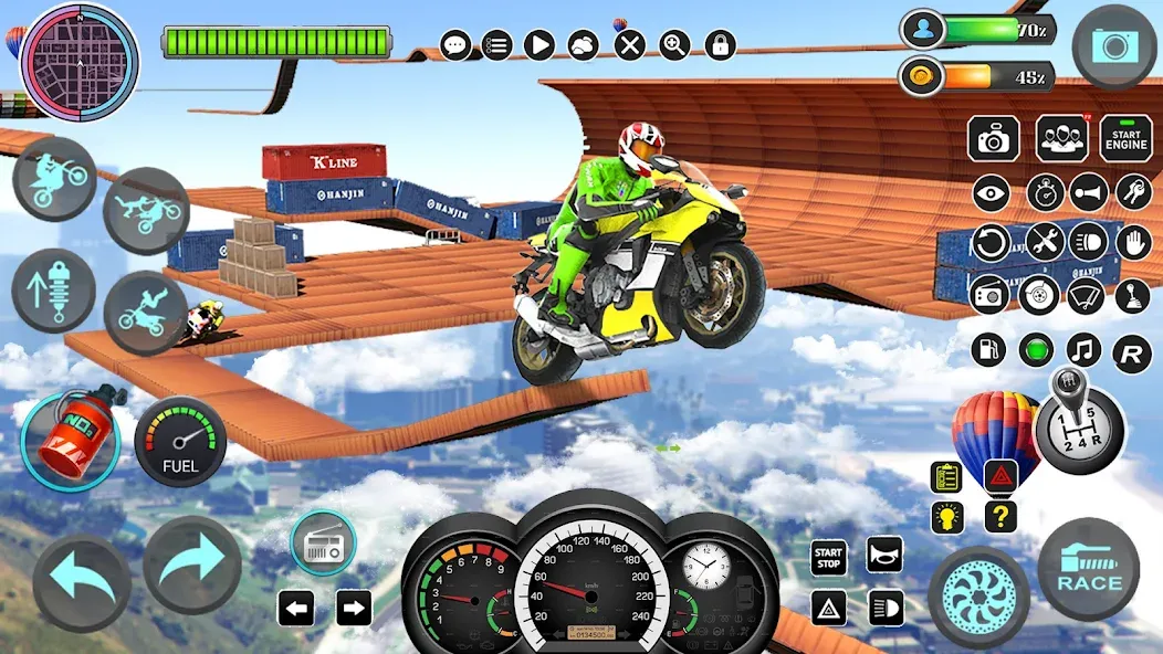 Mega Ramp Bike Stunts Games 3D [MOD: безлимитные деньги и все байки открыты] (Бесплатно / APK) — скриншот 5