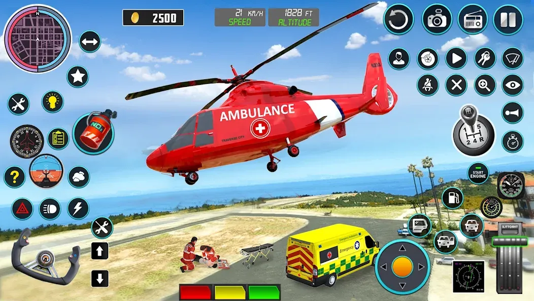 Heli Ambulance Simulator Game [MOD: безлимитные деньги и все вертолеты] — Скачать бесплатно (APK) — скриншот 2