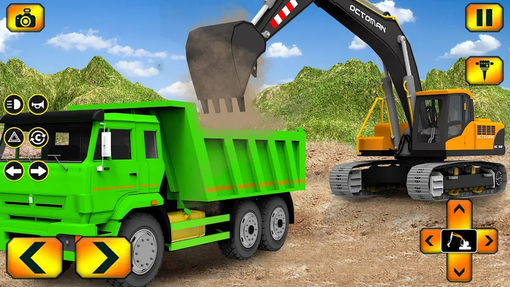 Скачать взлом Sand Excavator Simulator Games [MOD: безлимитные деньги и техника] — скриншот 1