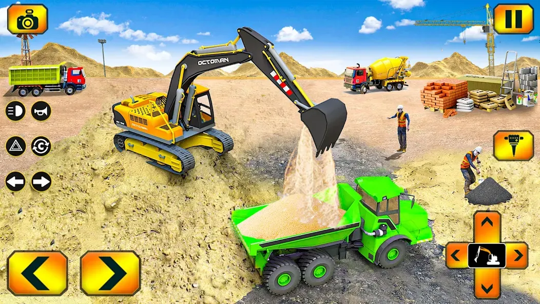 Скачать взлом Sand Excavator Simulator Games [MOD: безлимитные деньги и техника] — скриншот 2