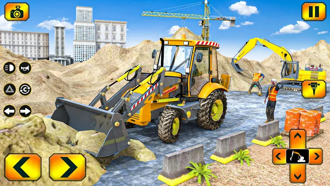 Скачать взлом Sand Excavator Simulator Games [MOD: безлимитные деньги и техника] — скриншот 4