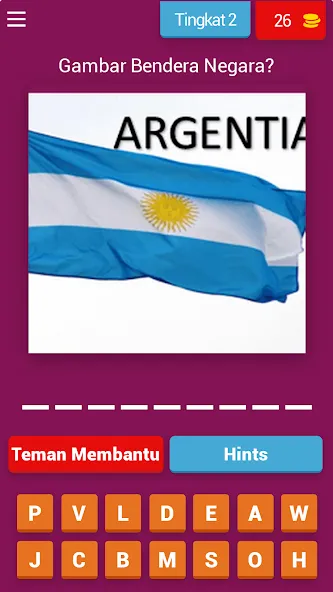 Tebak Gambar Bendera [MOD: открыты все уровни и подсказки] (Бесплатно / APK) — скриншот 3