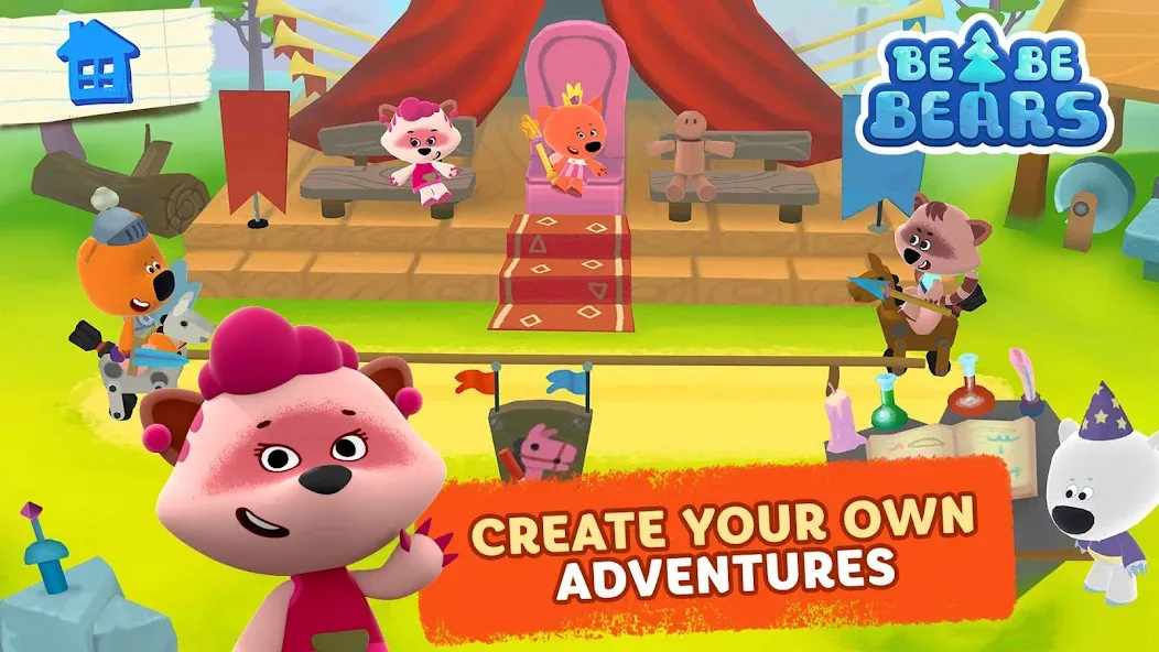 Be-be-bears - Creative world [MOD: творческий мир с открытыми возможностями] — Скачать бесплатно (APK) — скриншот 4