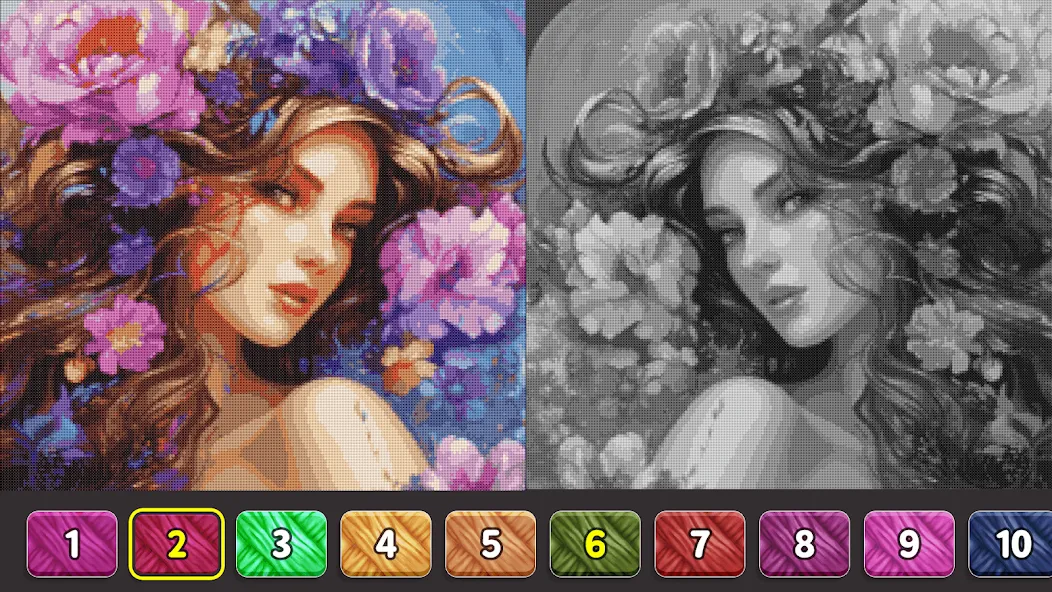 Скачать Cross Stitch: Color by Number [MOD: без рекламы и все узоры открыты] на телефон — скриншот 1