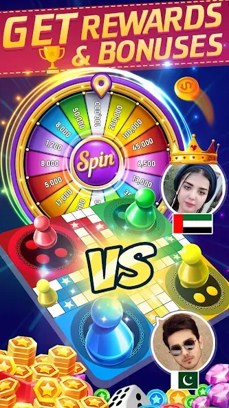 Скачать Online Ludo Game Multiplayer [MOD: много игроков и бесконечные победы] — скриншот 3
