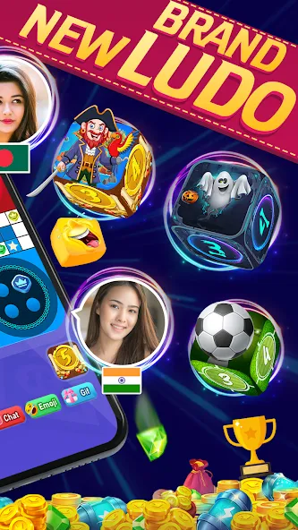 Скачать Online Ludo Game Multiplayer [MOD: много игроков и бесконечные победы] — скриншот 5