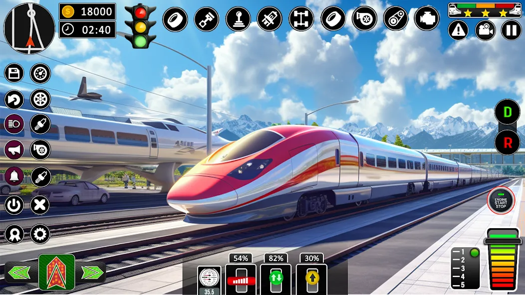 Скачать City Train Games Driver Sim 3D [MOD: безлимитные деньги и все поезда открыты] на телефон — скриншот 4