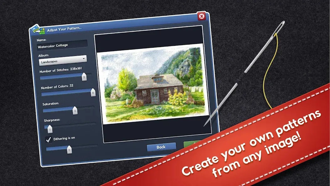 Cross-Stitch World [MOD: безлимитные нитки и открыты все узоры] (Бесплатно / APK) — скриншот 5