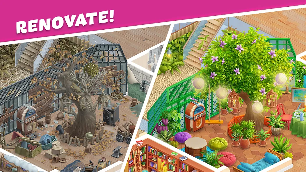 Open House: Match 3 puzzles [MOD: безлимитные монеты и ходы] — Скачать бесплатно (APK) — скриншот 5